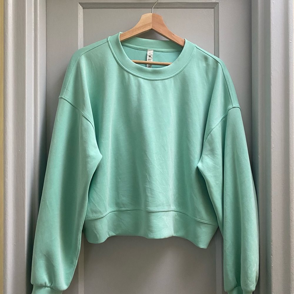 Lululemon Softstreme Perfectly Oversized Cropped Crew - torquoise